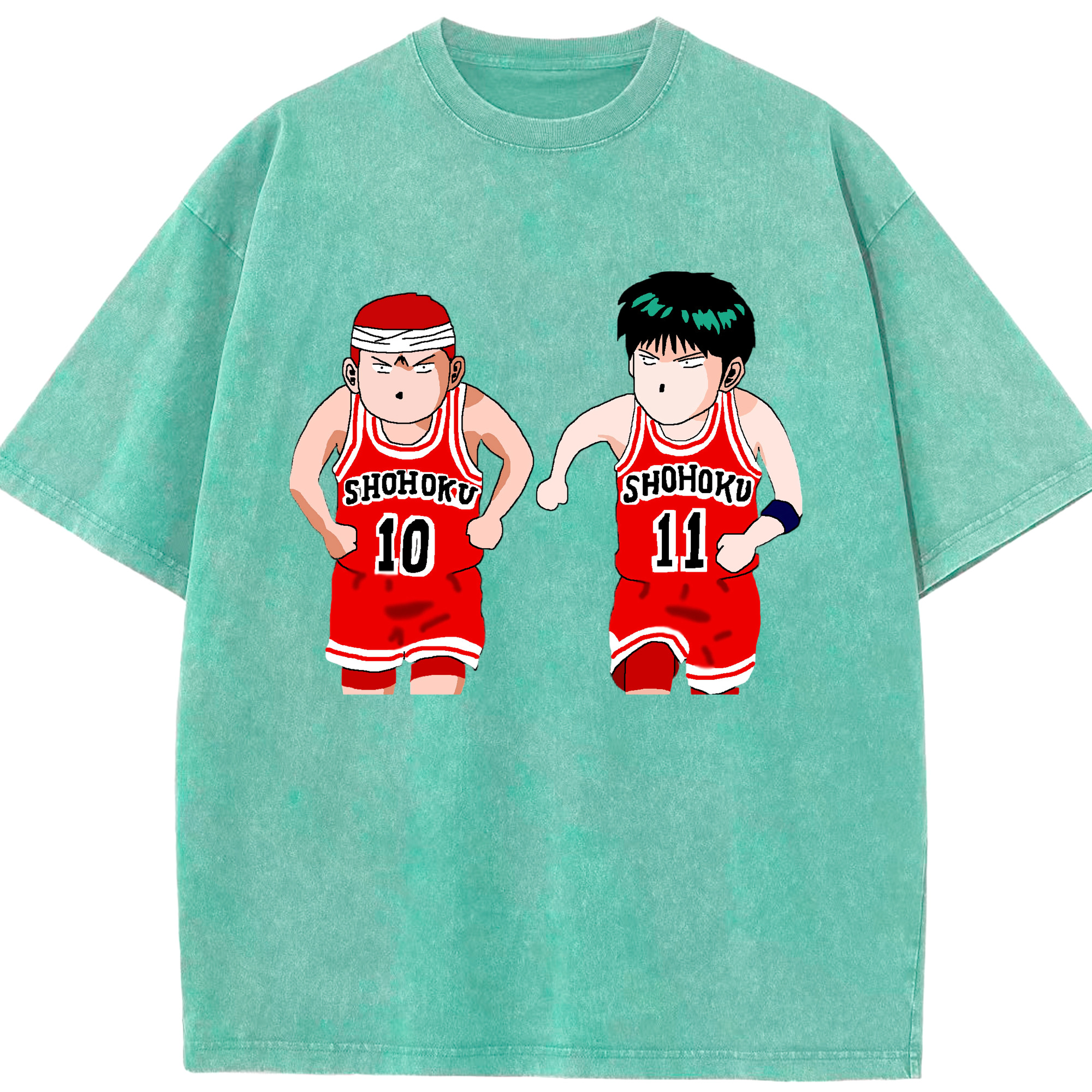 （画像用） SLAM DUNK／スラムダンク 綿100% ヴィンテージ風 半袖Tシャツ（フロントプリント）